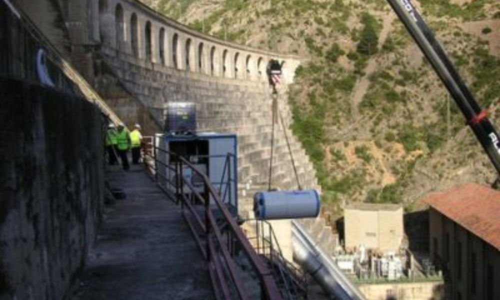 construction de drains de barrage